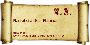 Malobiczki Minna névjegykártya